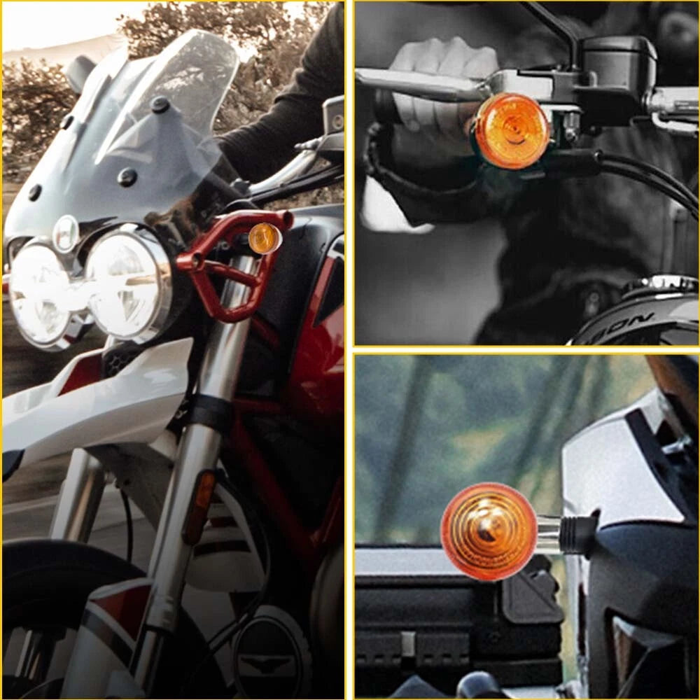 2X Amber Turn Signal Lights for Suzuki Boulevard C50 M50 C90