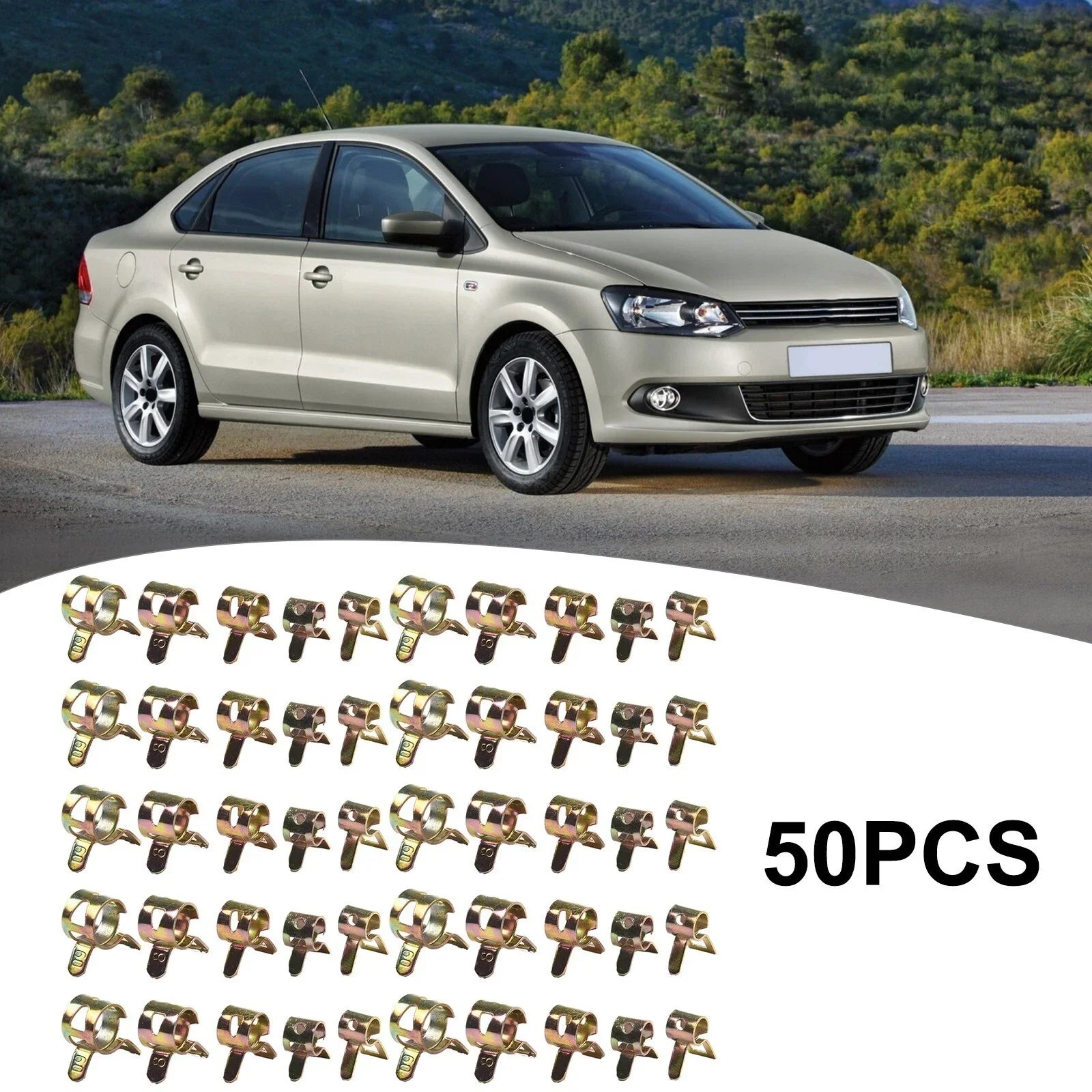 50 pcs 5mm-9mm Spring Clip Hose Clamp