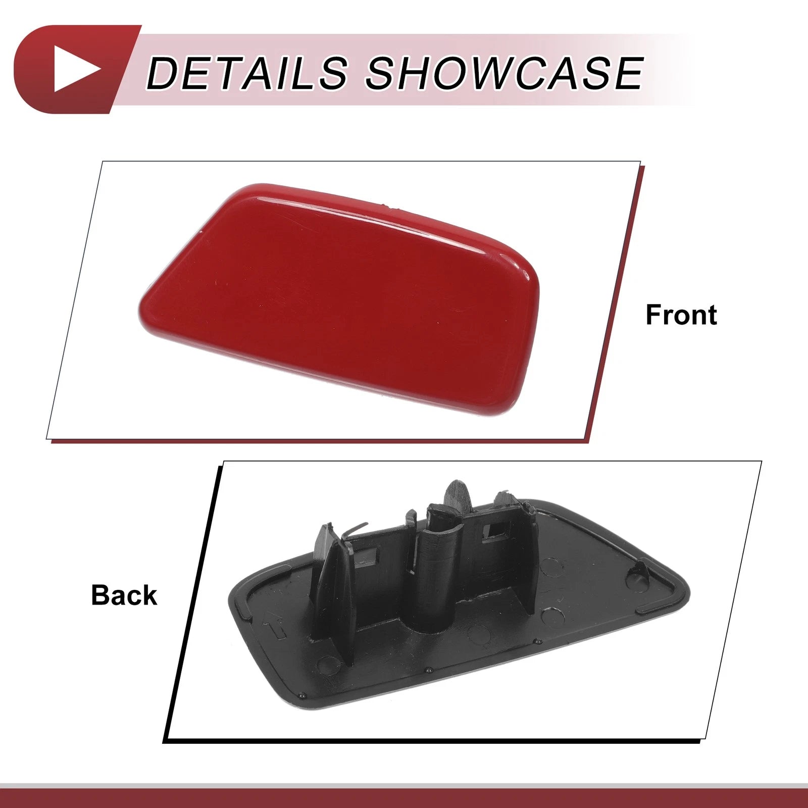 Front Left Washer Nozzle Cover Cap for Subaru Forester (2009–2012) Red