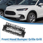 Front Upper Hood Bumper Grille for Honda HR-V (2023–2024) ABS Black