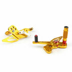 Aluminum Rearsets Footpeg Pedals for Kawasaki Z125 Pro (2016–2019) Gold T9