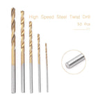 50 PCS HSS Cobalt Twist Drill Bits for Hard Metal Stainless Steel (1mm-3mm)