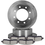 Rear Disc Rotors + Ceramic Brake Pads for Ford F-250 F-350 Excursion (1999–2004)