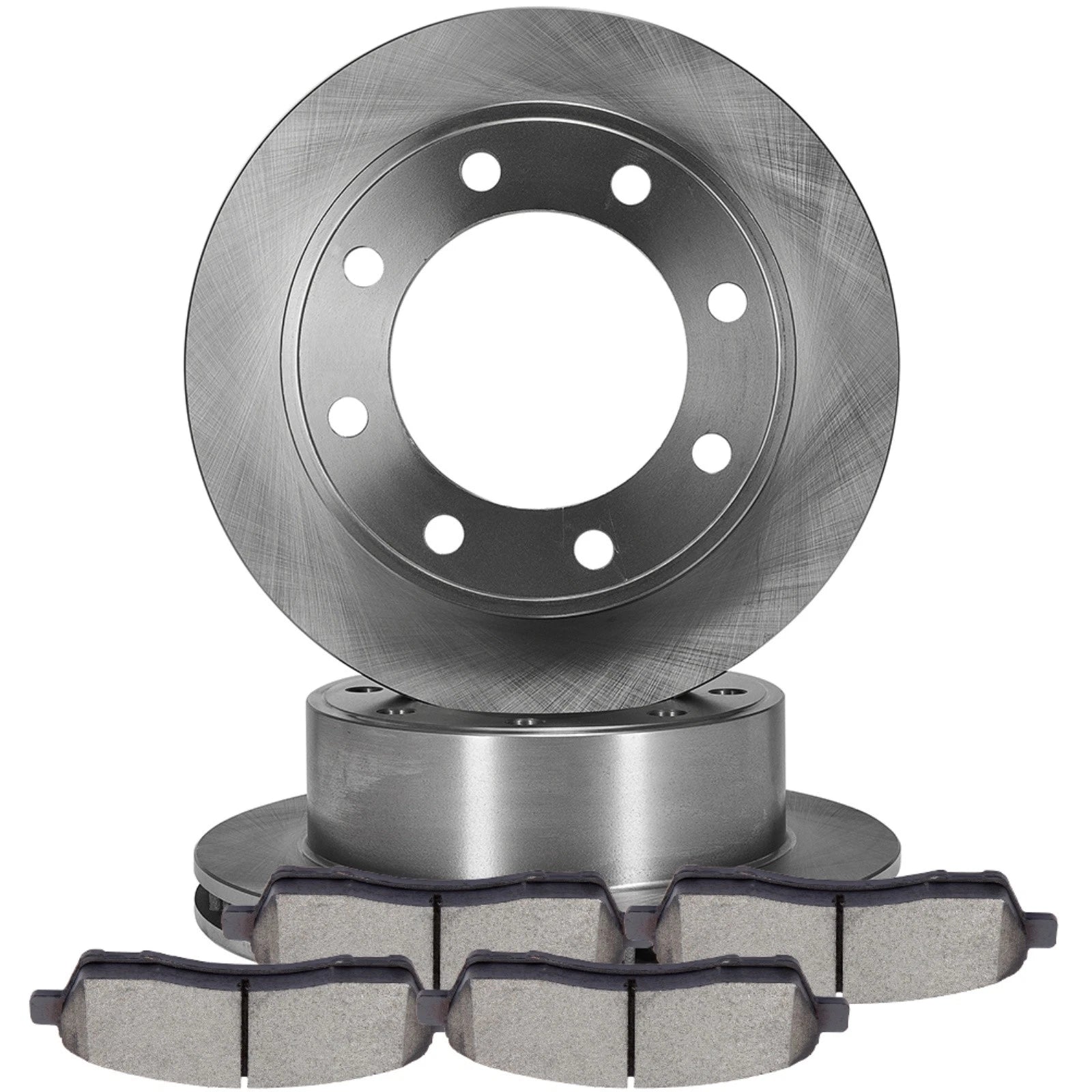 Rear Disc Rotors + Ceramic Brake Pads for Ford F-250 F-350 Excursion (1999–2004)