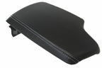 Leather Console Lid Armrest Cover for BMW F30 (2014–2018) Black Gray Stitch