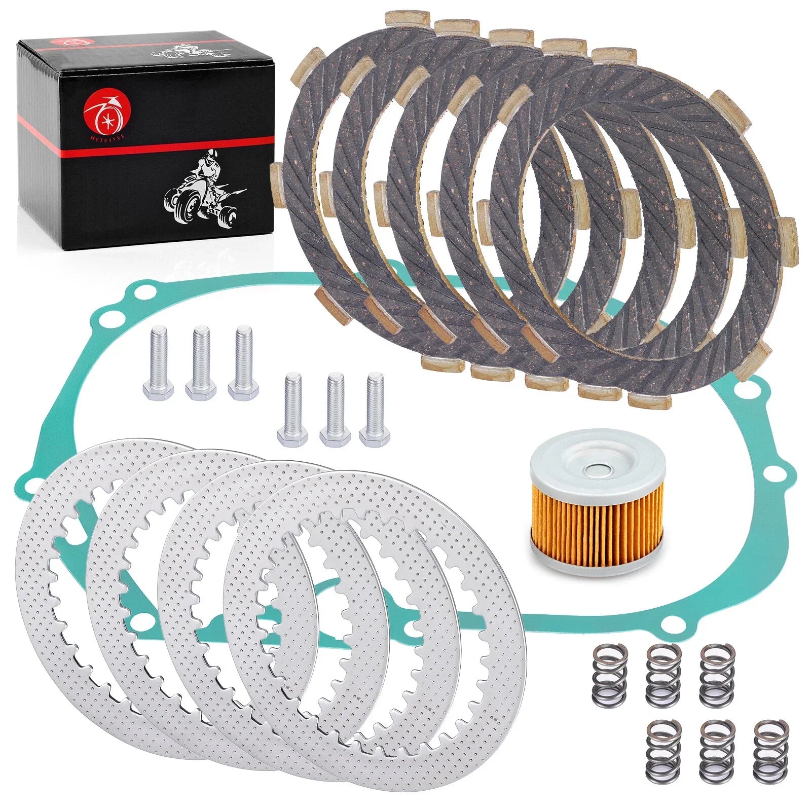 Heavy Duty Clutch Kit w/Gasket & Oil Filter for Kawasaki KLX110 (2002–2024)