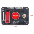 Carbon Ignition Button Switch Panel for Racing Car