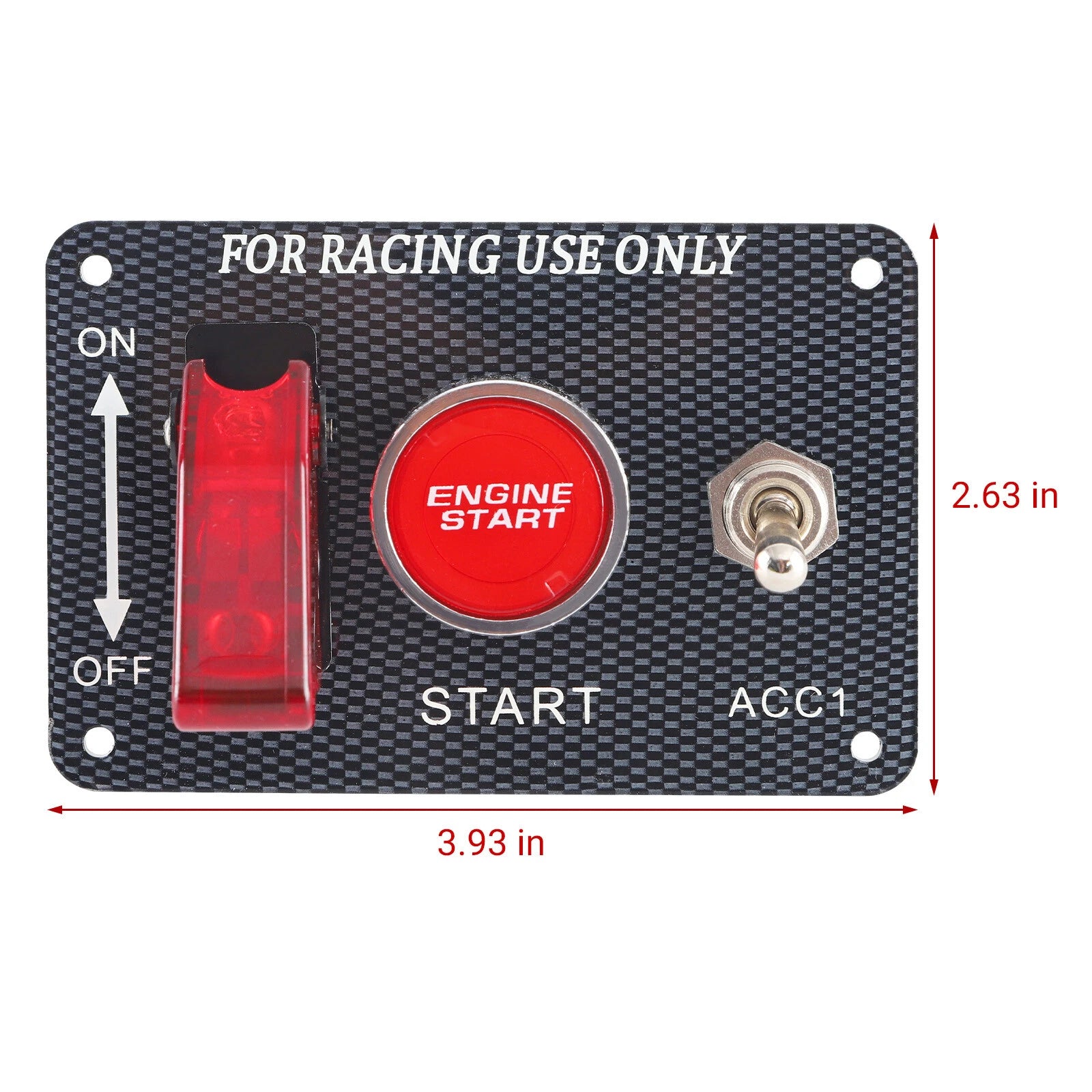 Carbon Ignition Button Switch Panel for Racing Car