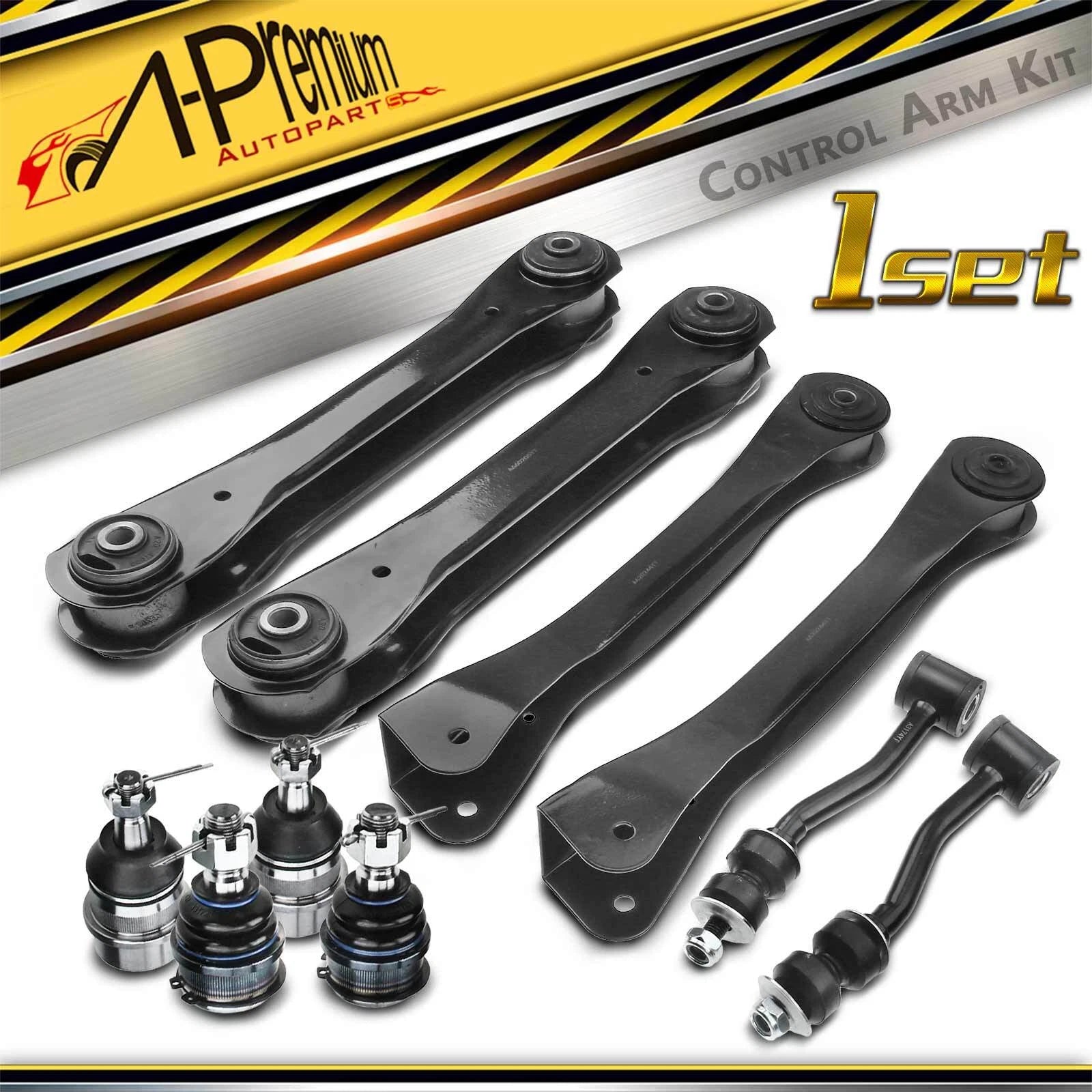 10x Front Control Arm & Ball Joint Tie Rod End for Jeep Grand Cherokee (1999–2021)