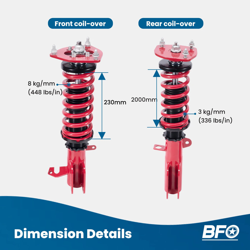 Coilovers Suspension Lowering Kit for Toyota Corolla (1988-2002)