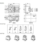 Power Inlet Outlet with Illuminated Rocker Switch for