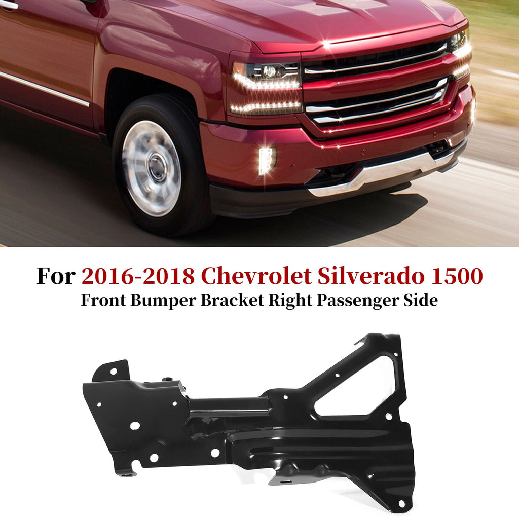 Set of 2 Front Inner Bumper Side Brackets for Chevrolet Silverado 1500 (2016–2018)