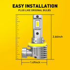 AUXITO H11 H8 H9 LED Headlight Kit for Various Vehicles (6500K)