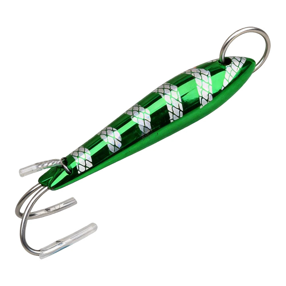 15g 88mm Metal Jig Lure Double Hook for Bass Trolling & Spanish Mackerel