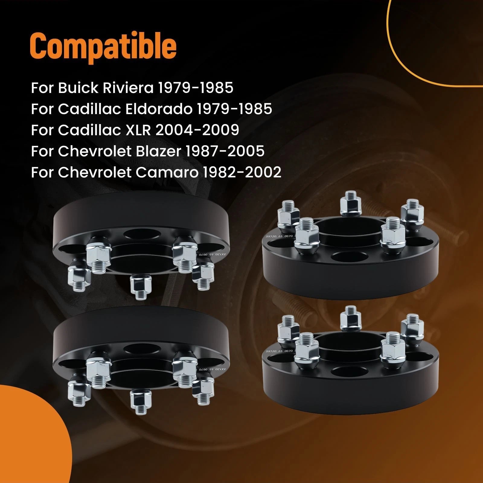 32mm Wheel Spacers for GMC Jimmy Sonoma S15 (1991–2005) 5x120.65mm M12x1.5