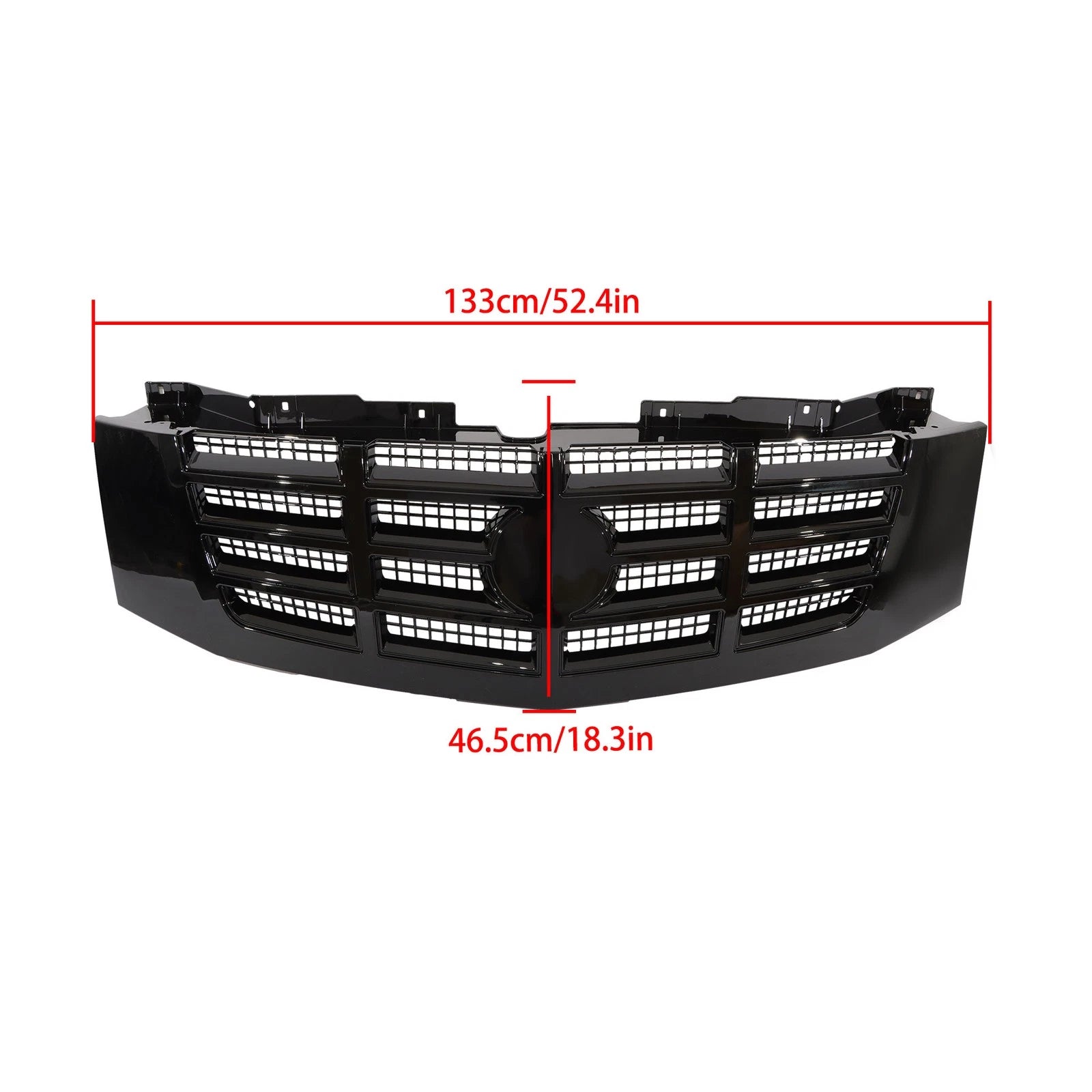 Front Bumper Grille for Cadillac Escalade (2007-2014) Gloss Black