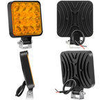 48W 16LED Work Light Pod for SUV ATV Truck Off Road Tractor (12V 24V)