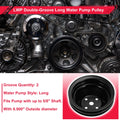 2X LWP Double-Groove Long Water Pump Pulley for Chevy SBC Small Block (1968–1986)