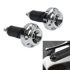 Chrome Motorcycle 7/8'' 1'' Handlebar Grips & End Cap for Make & Model
