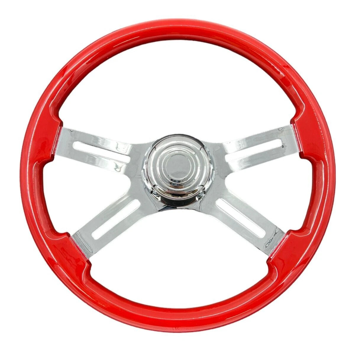 18 Inch Slotted Steering Wheel with Horn and Hub Adapter for Peterbilt (2000–2026)