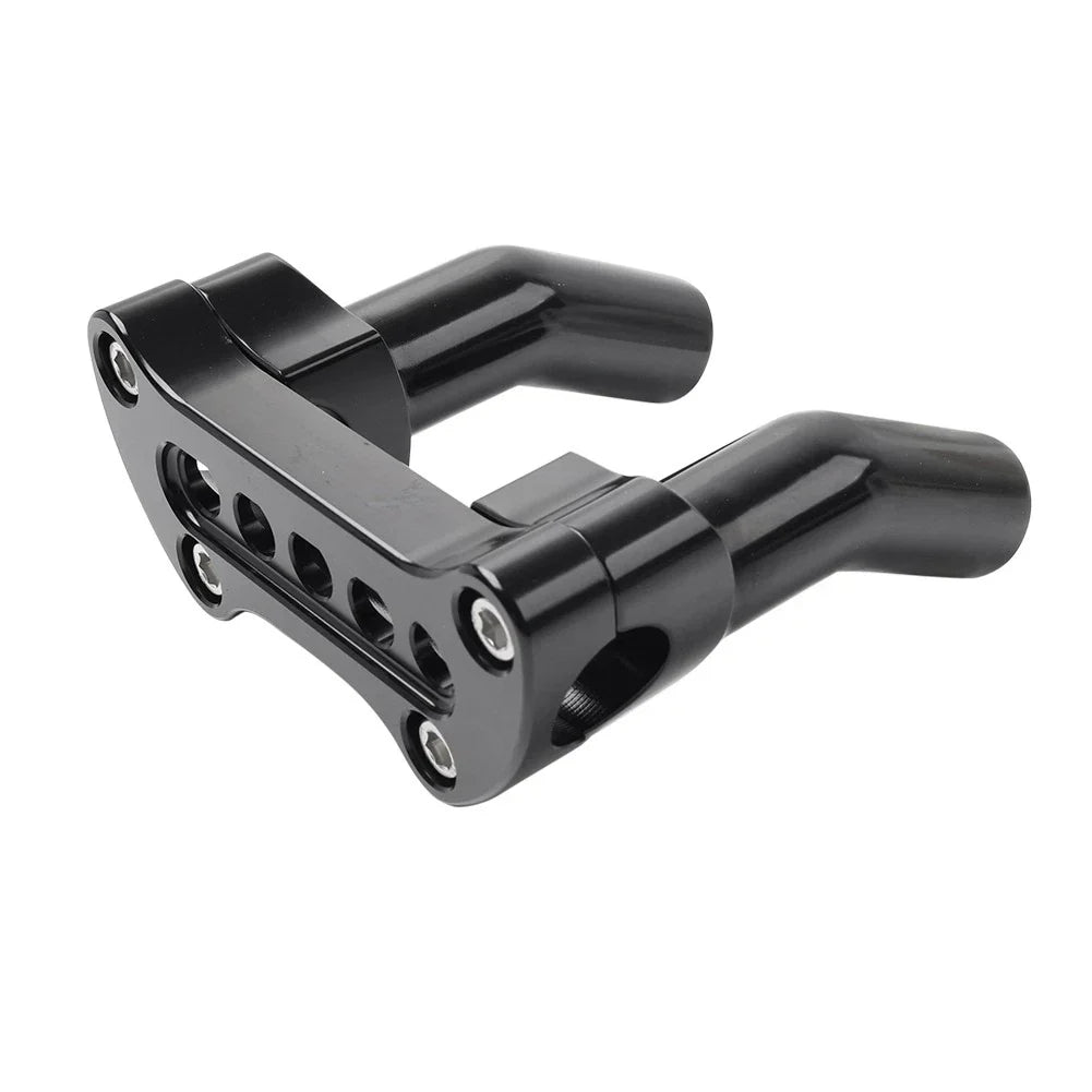 4" Tall Pullback Handlebar Riser 5-Hole Clamp for Harley Tour Super