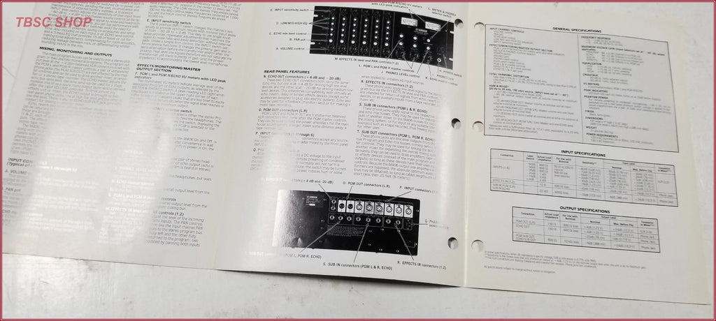 Yamaha M406 Mixer Sales Brochure
