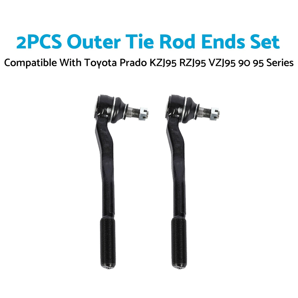 Outer Tie Rod Ends Set of 2 for Toyota Prado KZJ95 RZJ95 VZJ95 (1990–1995)