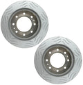 Set of 2 Slotted Front Disc Brake Rotors for Chevy GMC (1999–2023)