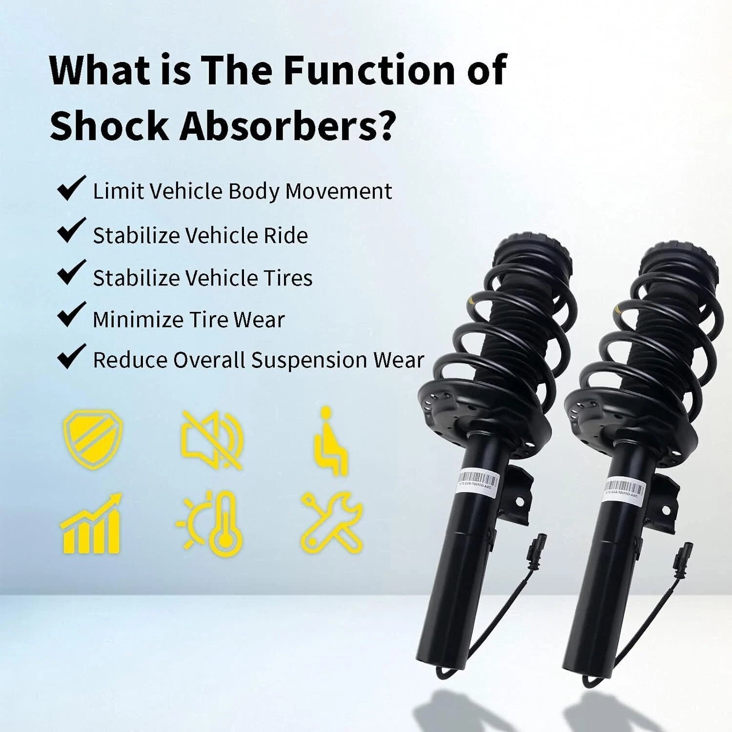Pair Front Shock Strut Assemblies w/ Electric for Cadillac XTS (2013–2019) 84677093