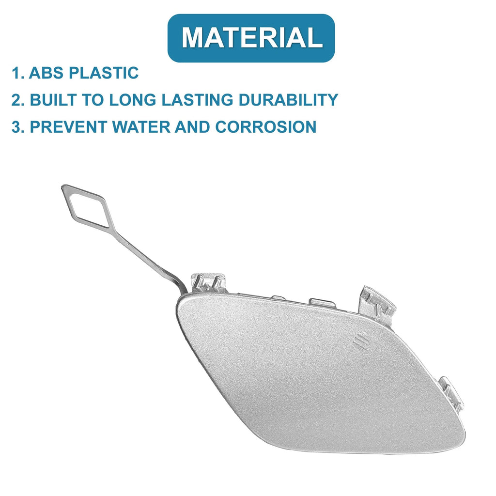 Tow Hook Cover for Mercedes-Benz E250 (2014–2015) Silver Tone
