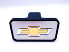 Tow Hitch Cover Mirrored Gold Bowtie for 2" Receiver Chevy (2003–2019)