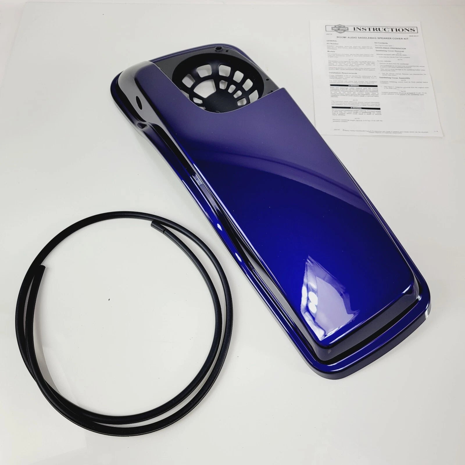 Boom Right Saddlebag Speaker Lid for Harley Davidson Touring (2014–2023) - Zephyr Blue