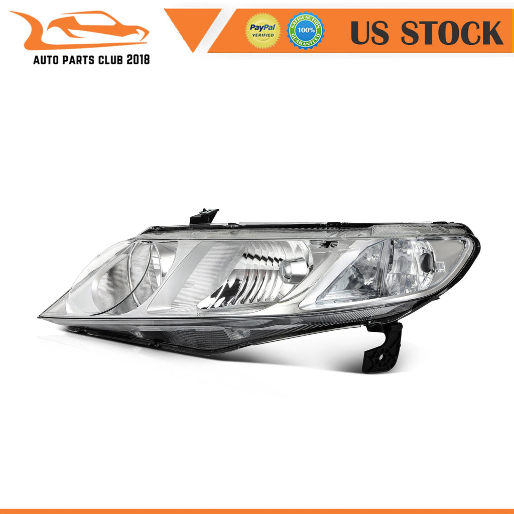 Chrome Housing Headlights Assembly L+R for Honda Civic Sedan (2006–2011)