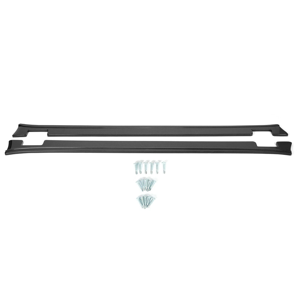 Carbon Fiber Style Side Skirt Diffusers for Tesla Model X (2016-2021)