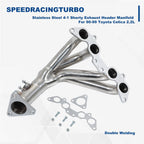 Stainless Steel 4-1 Shorty Exhaust Header Manifold for Toyota Celica (1990–1999)