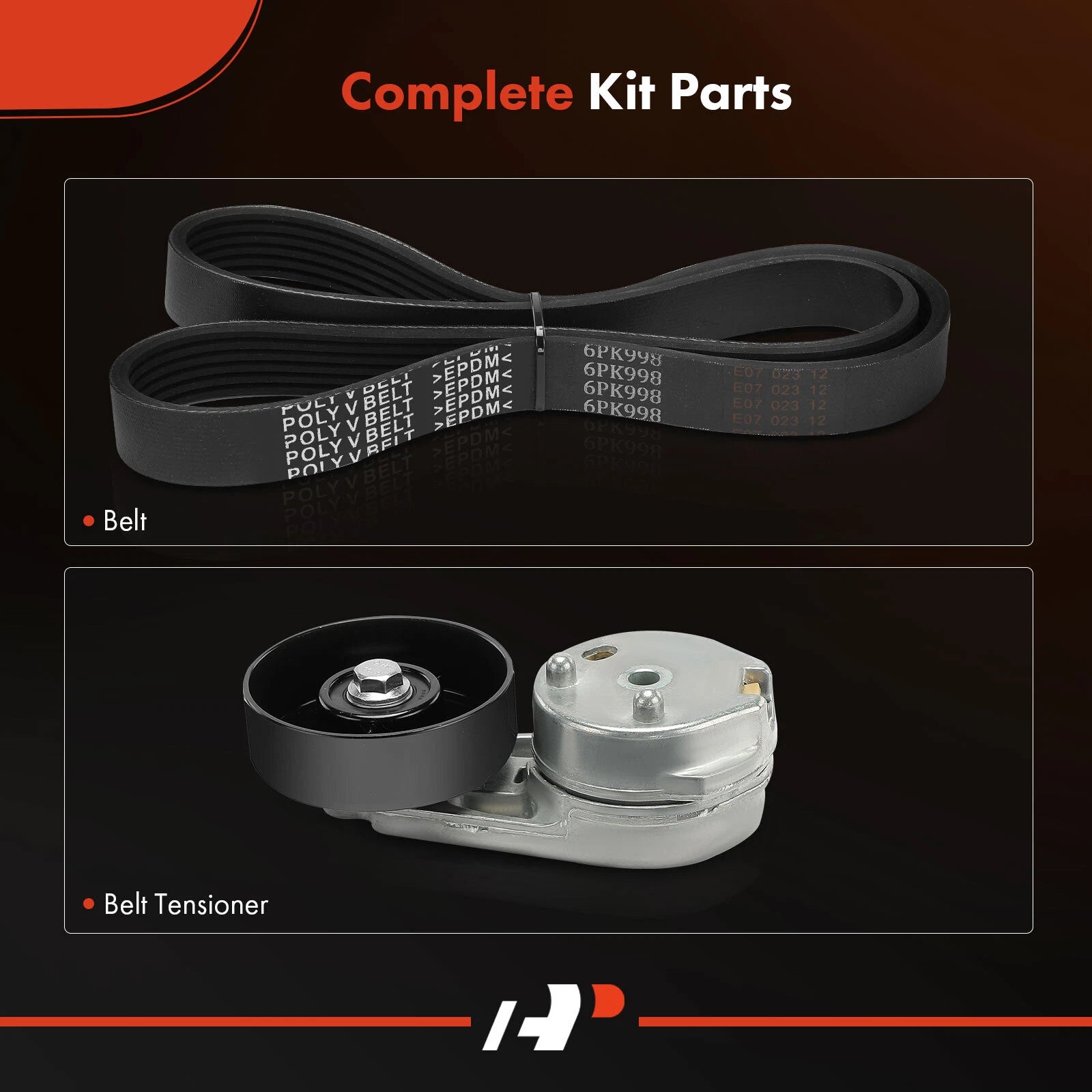 2X Serpentine Belt Drive Component Kit for Ford F-250 350 Super Duty (2008–2010)