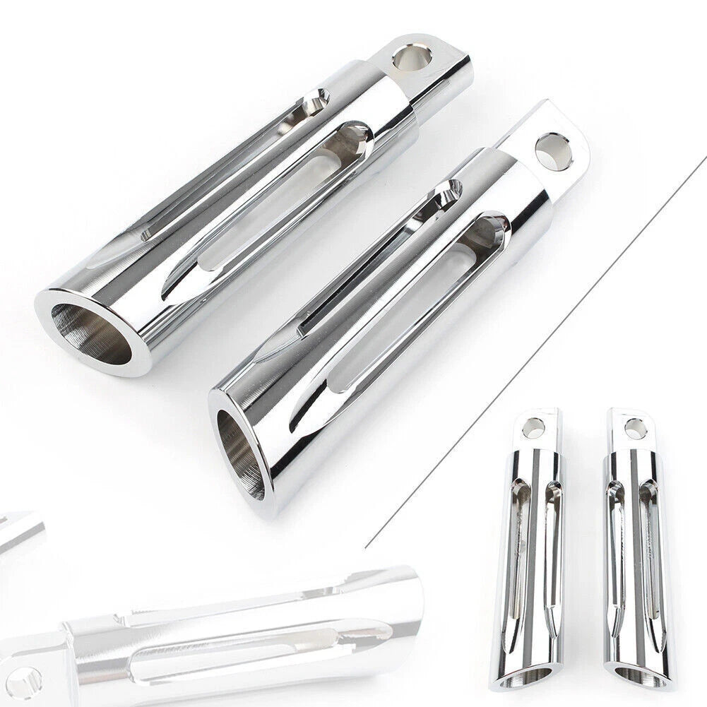 CNC Chrome Motor Foot Pegs Footrest for Harley Touring Sportster Dyna Softail