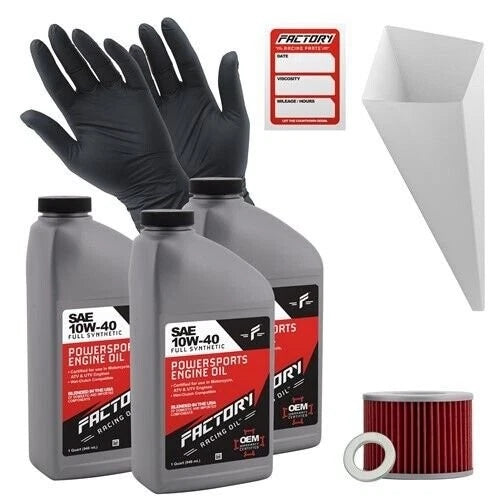 3 Quart Oil Change Kit 10W-40 for Honda CB350F (1973–1974)
