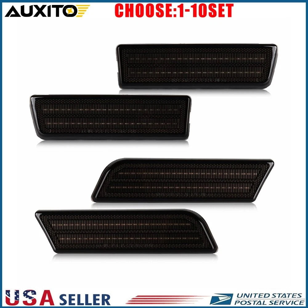 LED Side Marker Light for Ford Transit (2010–2013) 4-40X Amber Red Smoked