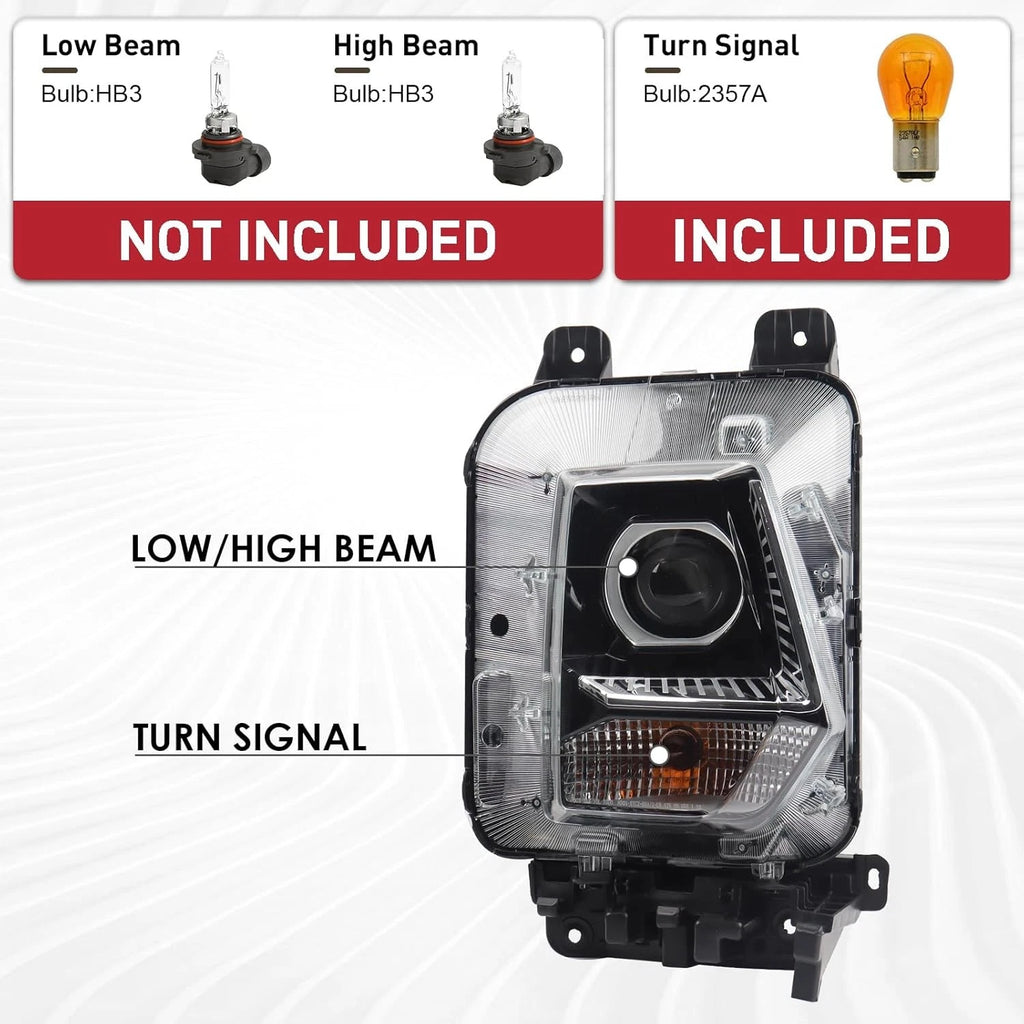 Right Passenger Side Halo Headlight for Hyundai Santa Cruz (2022–2024) 92102-K5110