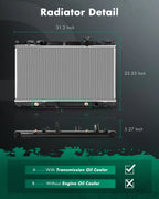 Aluminum Radiator for Toyota Camry (2002–2006) & Solara (2005–2008) 2.4L