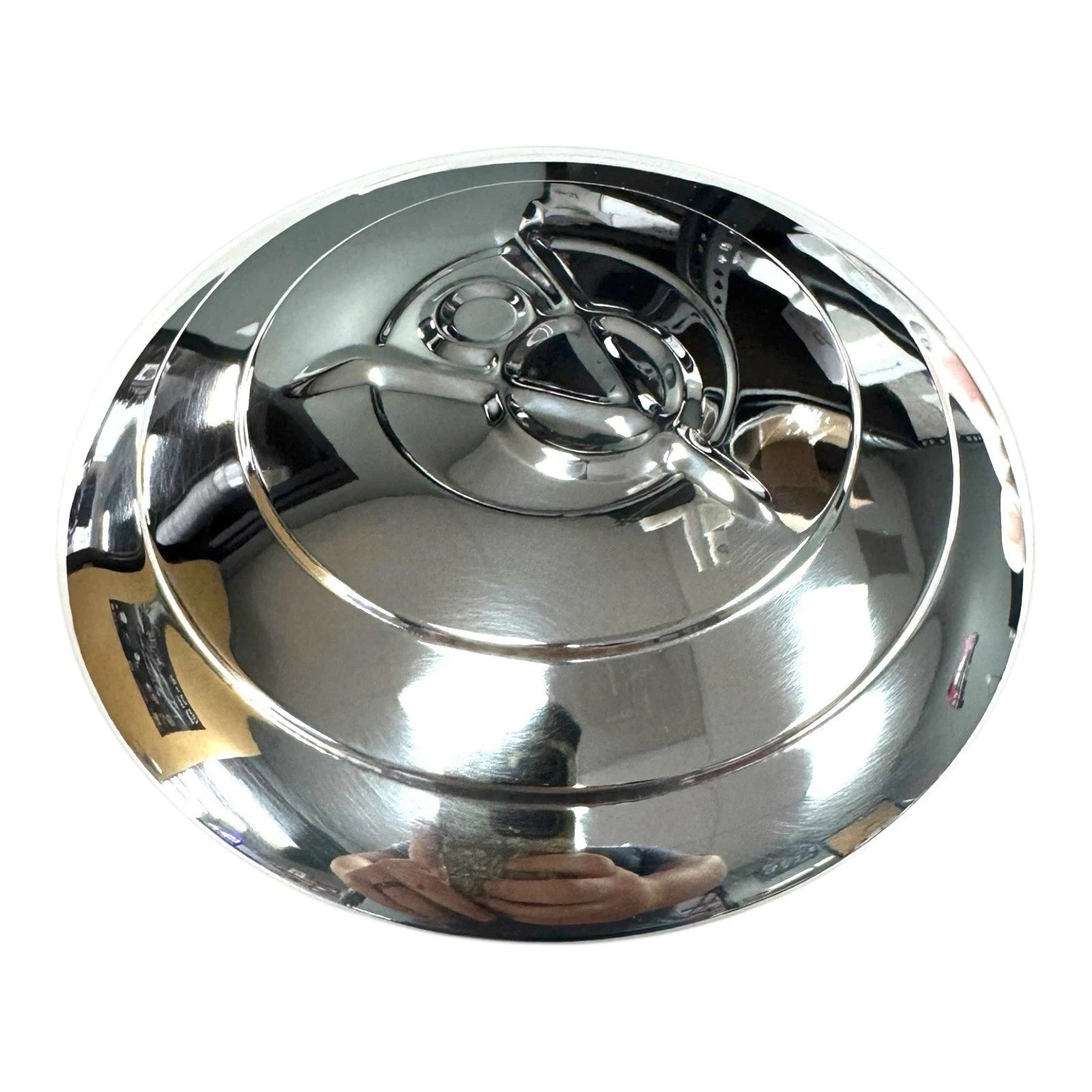 Set of 4 Polished Stainless Steel V8 Script Hubcaps for 1933 Ford (1933–1933)
