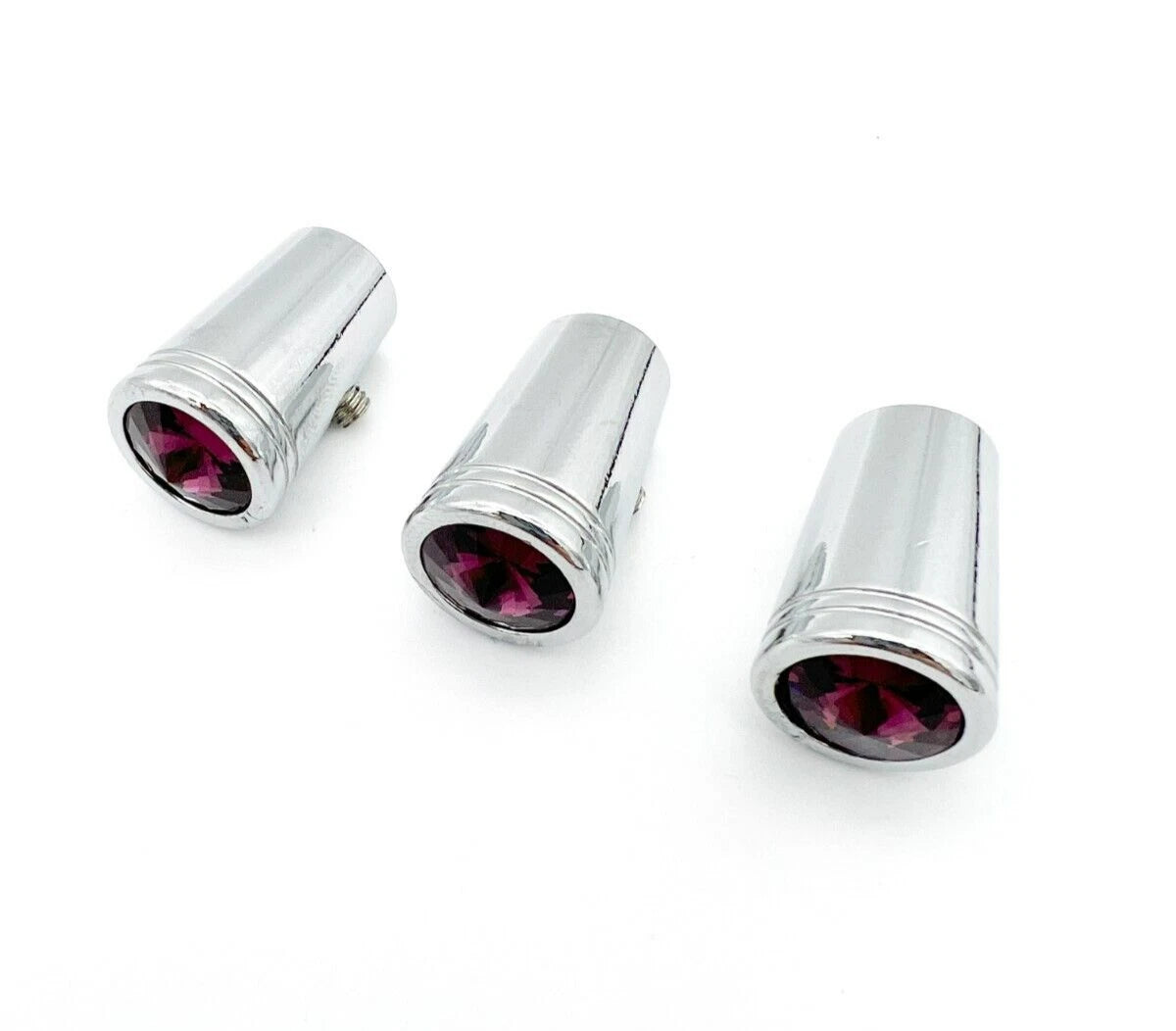 Mini Toggle Switch Extension Chrome Metal Purple Crystal for Kenworth (Set/3)