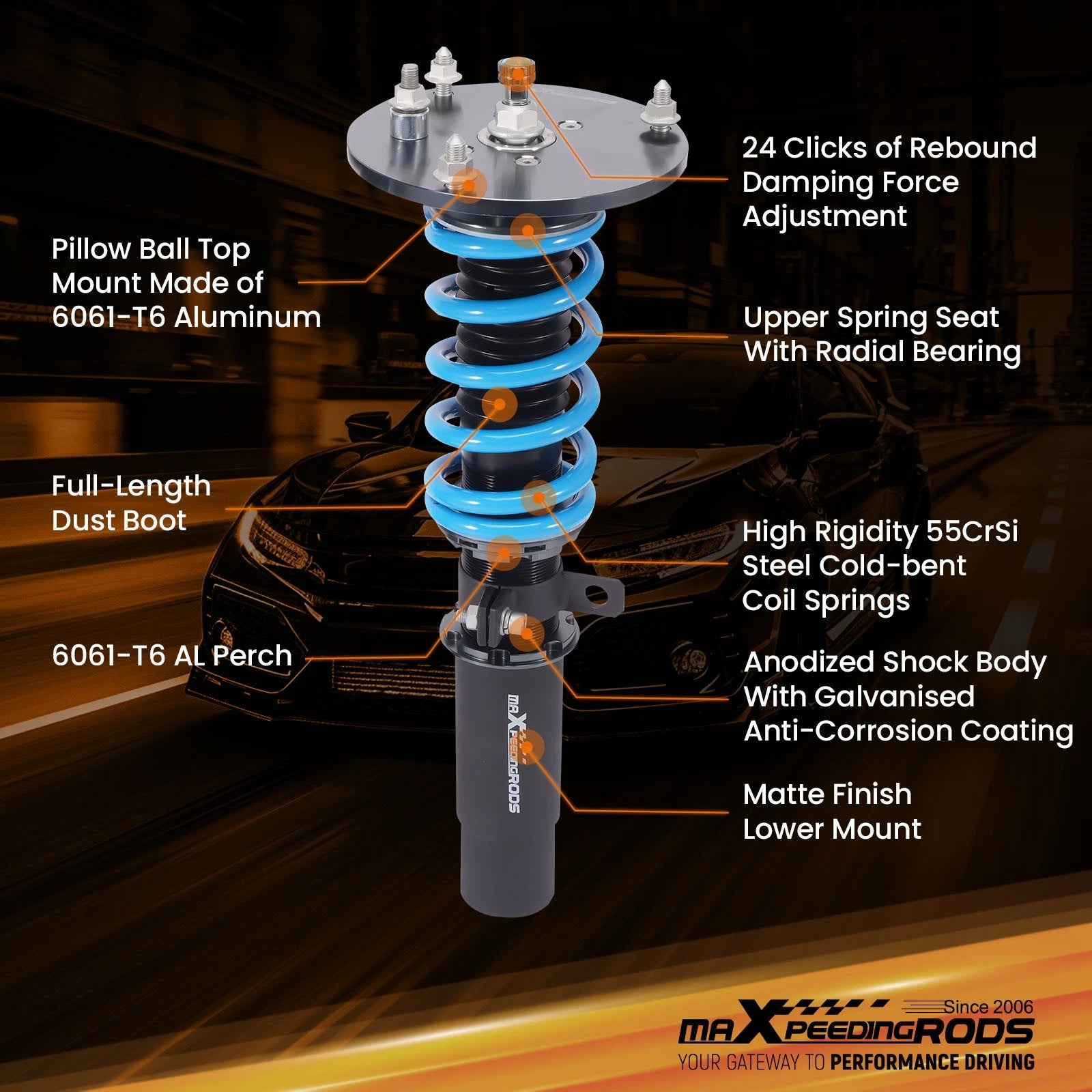 Coilovers Suspension Lowering Kit for BMW 1-4 Series (2011–2019)