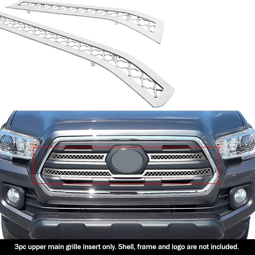 Stainless Chrome Mesh Grille Insert for Toyota Tacoma (2016-2019)