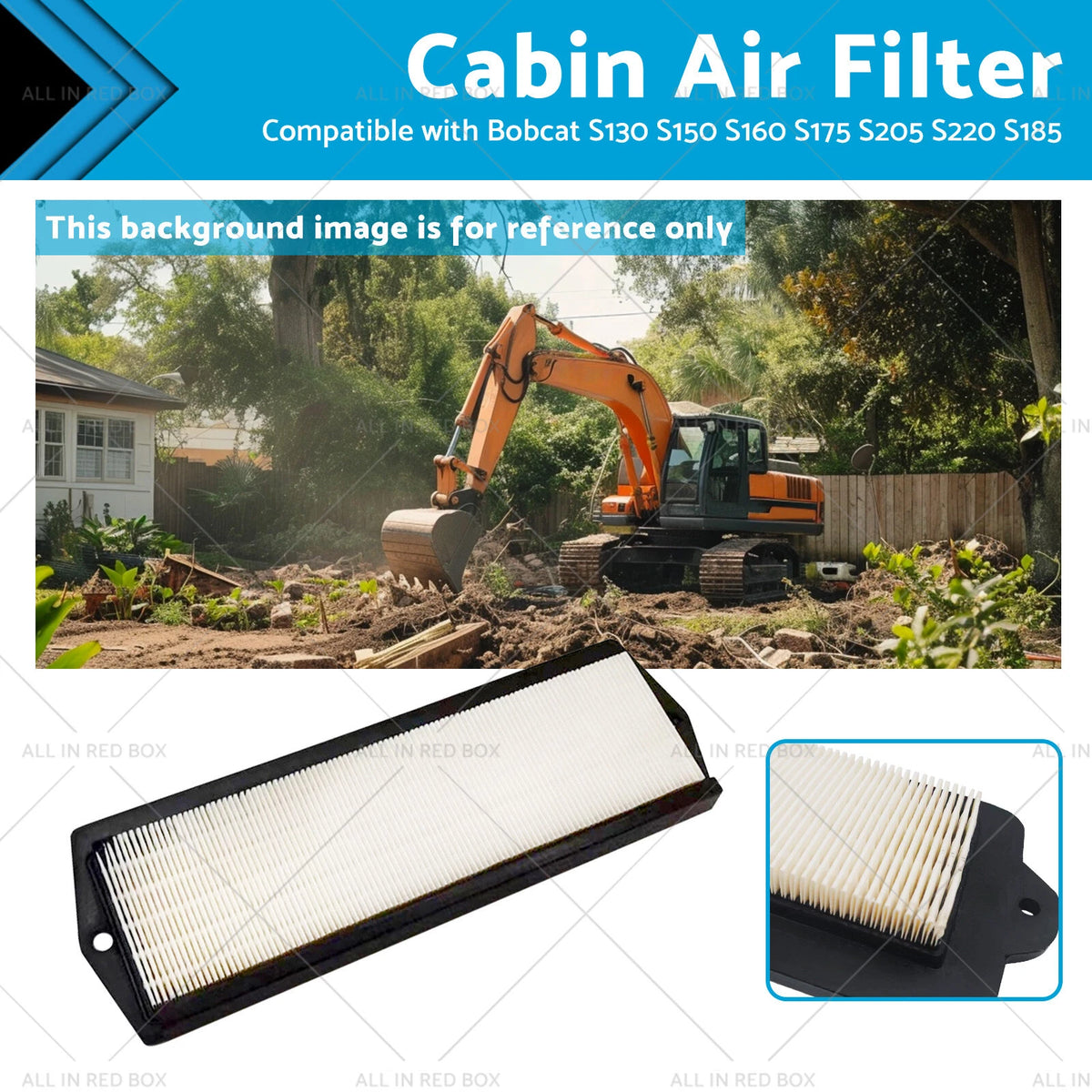 Cabin Air Filter for Bobcat S220 S185 S130 S150 S160 S175 S205 (6678207)
