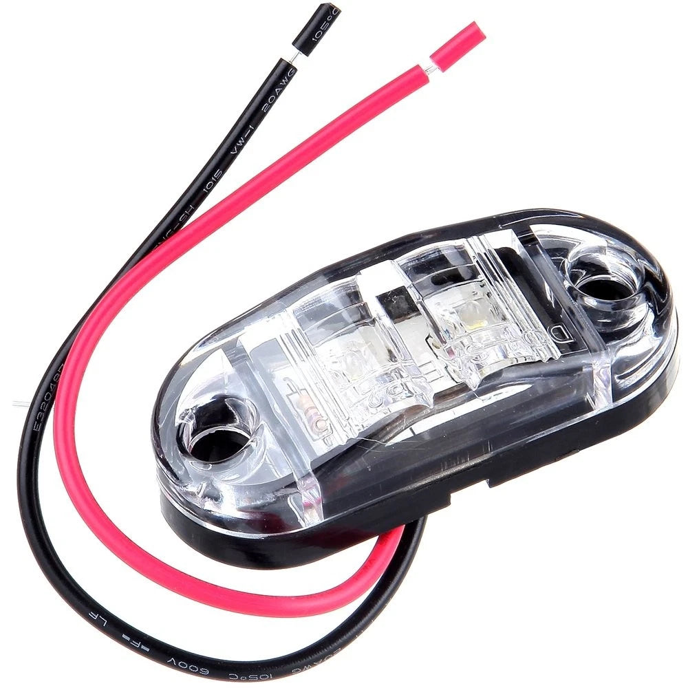 1pc White LED 2.5" Clearance Signal Side Marker Light for Trailer Truck