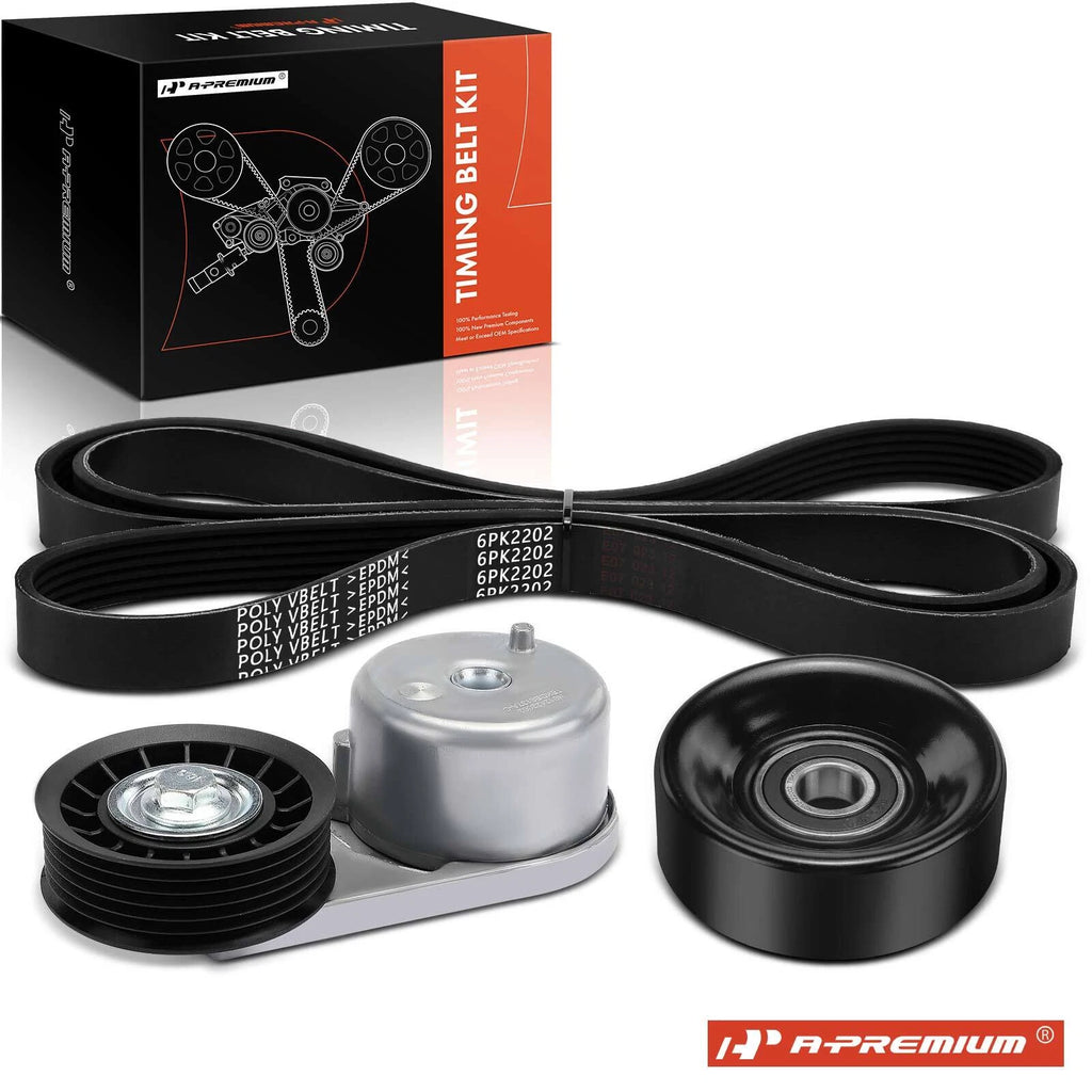 3X Serpentine Belt Drive Component Kit for Ford Explorer Ranger (2001–2011)