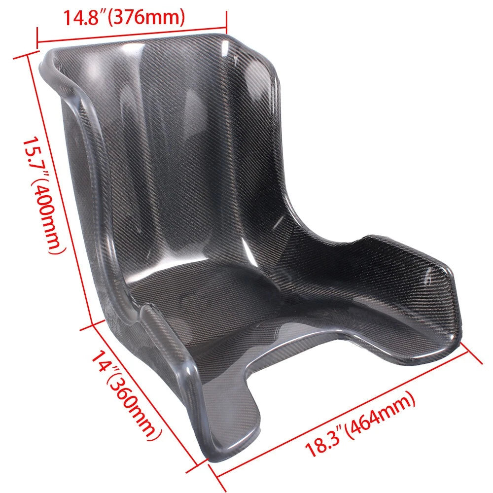 Medium Size Carbon Fiber Go-Kart Racing Seat