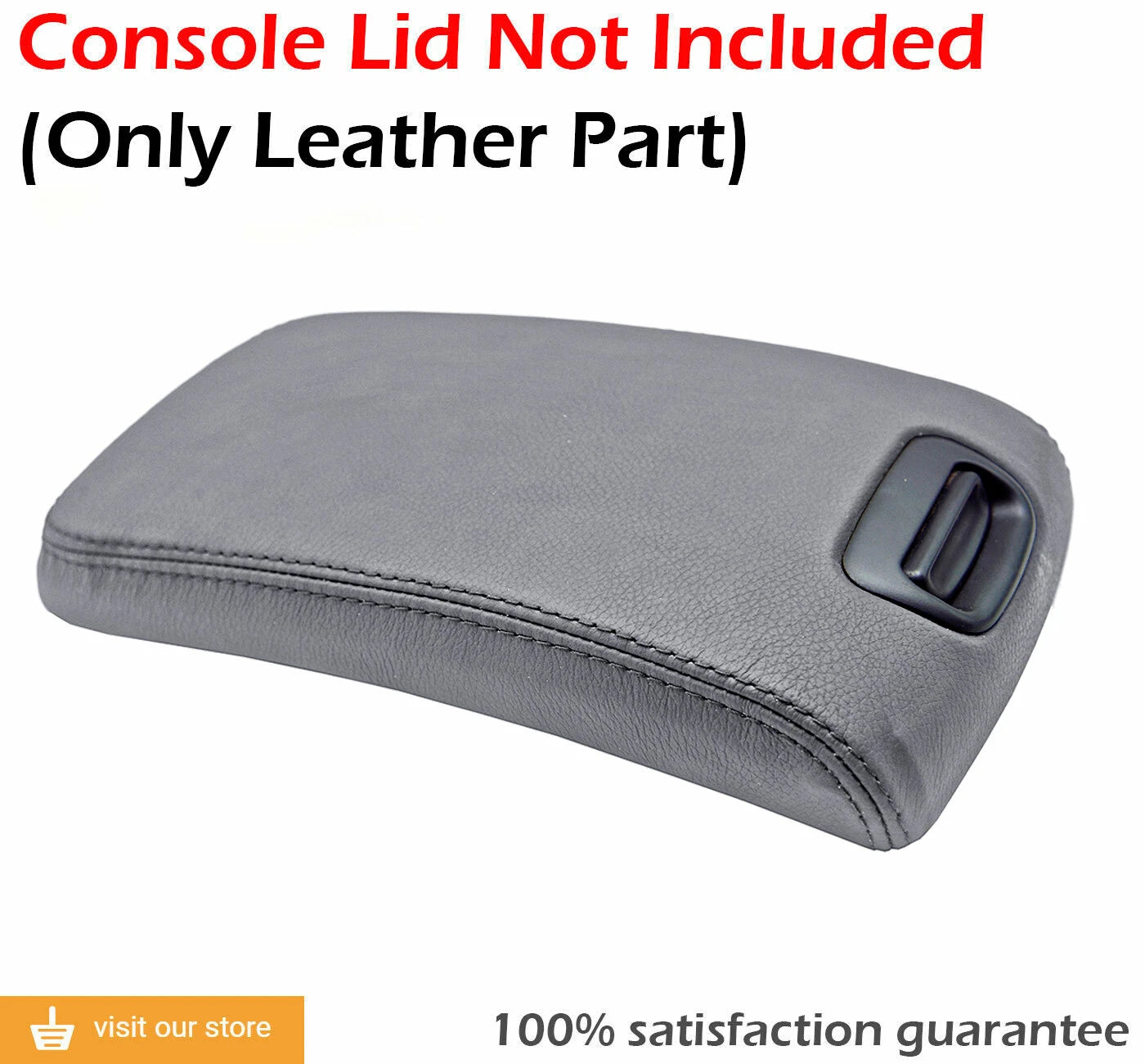 Leather Console Lid Armrest Cover for Nissan Maxima (2000–2003) Gray